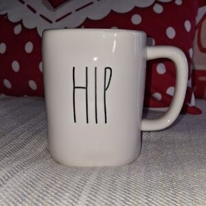 NEW! Rae Dunn Double Sided Mug with Black 'HIP-HOP' & Light Blue Interior